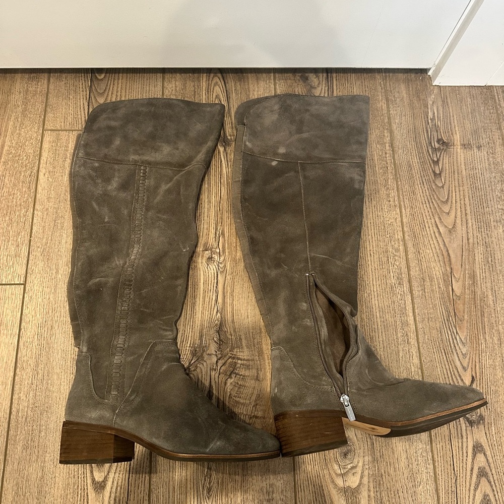 Vince Camuto Over the Knee Suede Boots Size 8